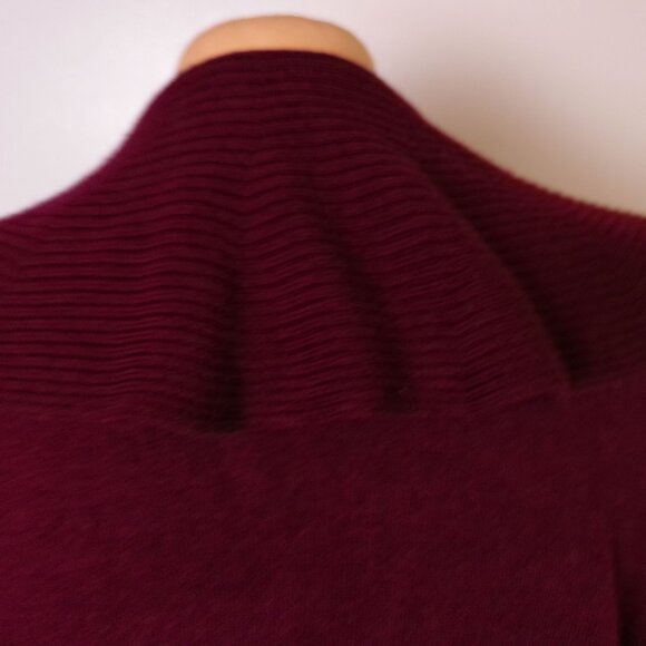 Cardigan Sweater XXL Karen Scott burgundy knit long sleeve top open front - Picture 6 of 6